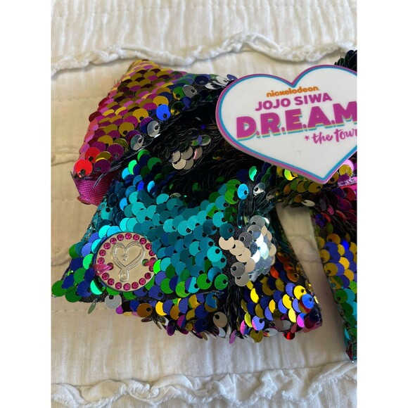 Nickelodeon JoJo Siwa D.R.E.A.M The Tour Merch Bow Glows Large Sequins Rainbow - Picture 2 of 7